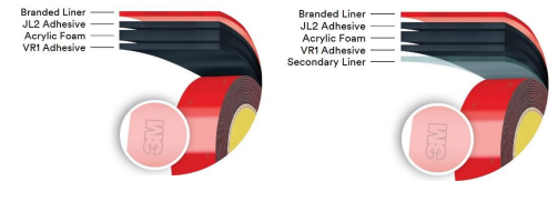 3M™ Acrylic Plus Tape EX4011, Black, 1.14 mm, 609.6 mm x 33 m, 1 Roll/Case